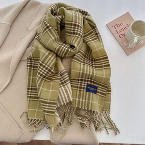 Classic Plaid Fringe Scarf 3