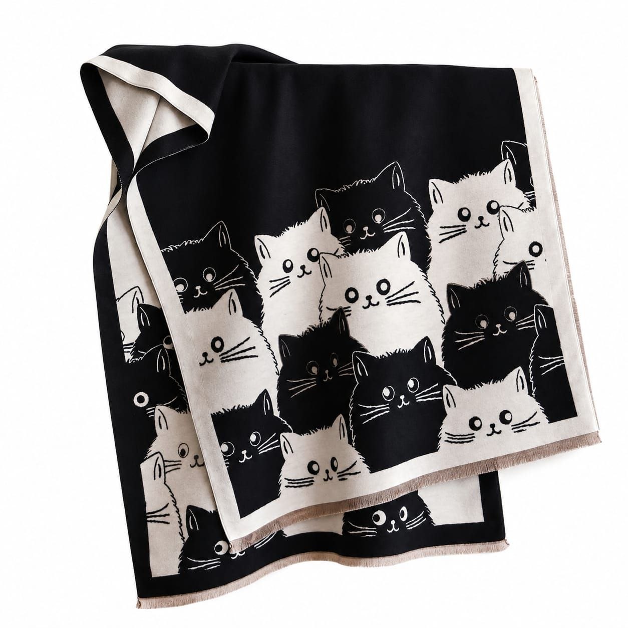 Cat Print Scarf 3