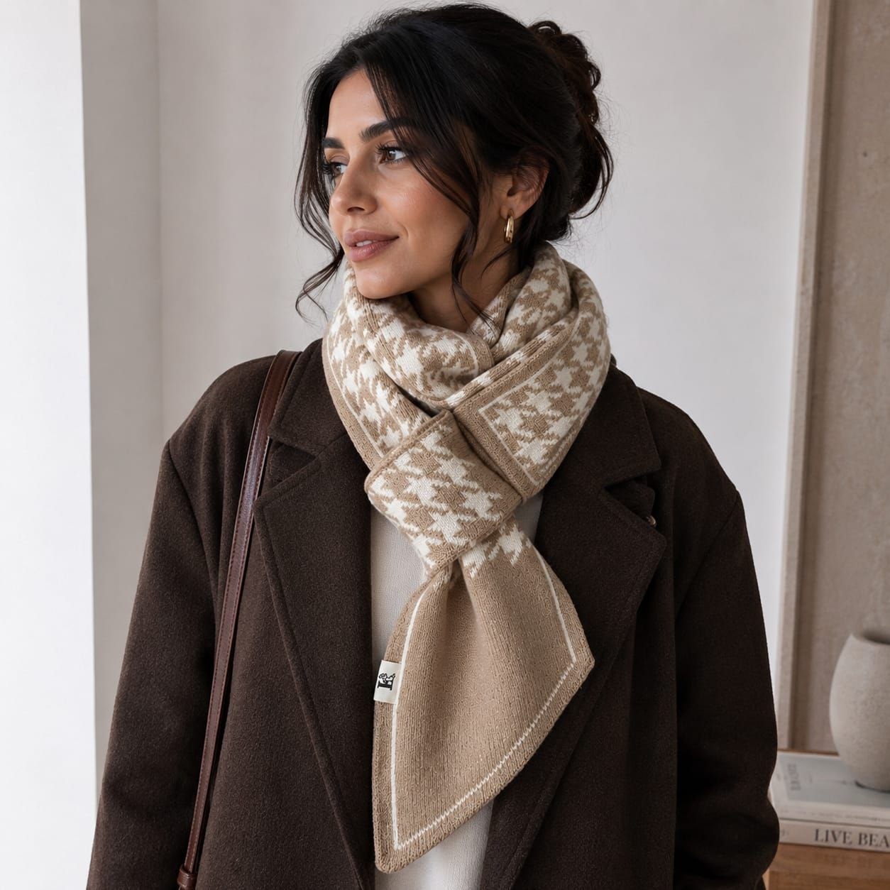 Houndstooth Wrap Scarf 1