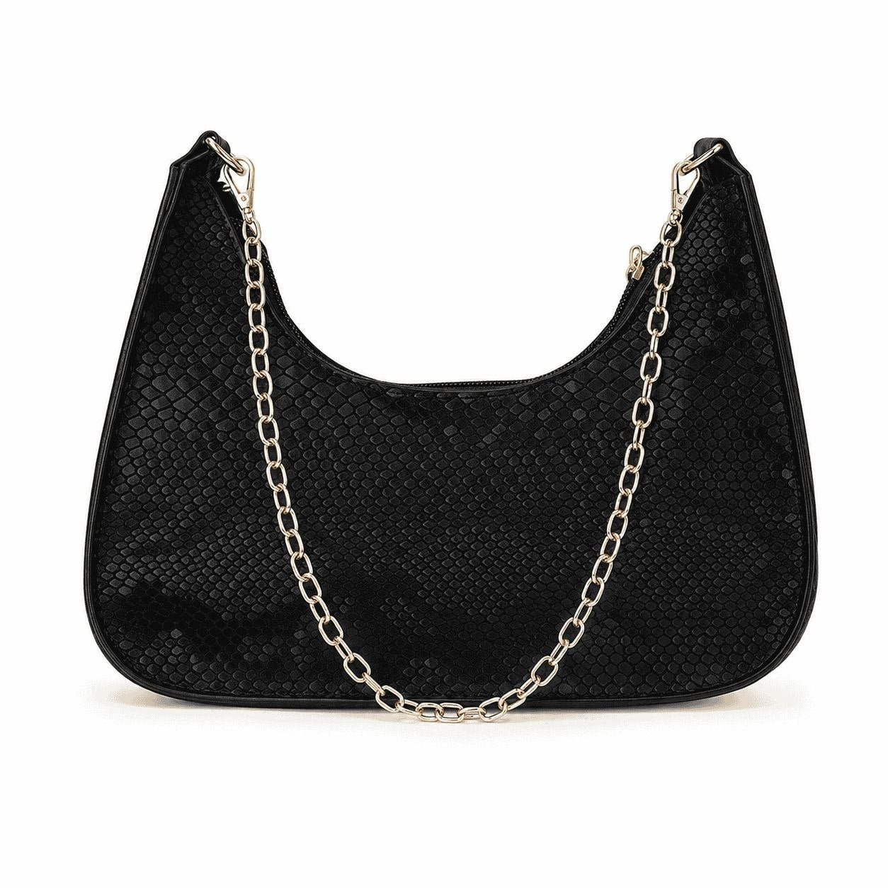 Textured Chain Shoulder Bag 1