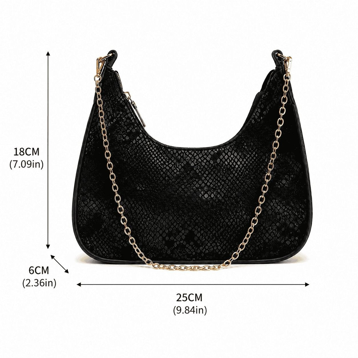 Textured Chain Shoulder Bag 2