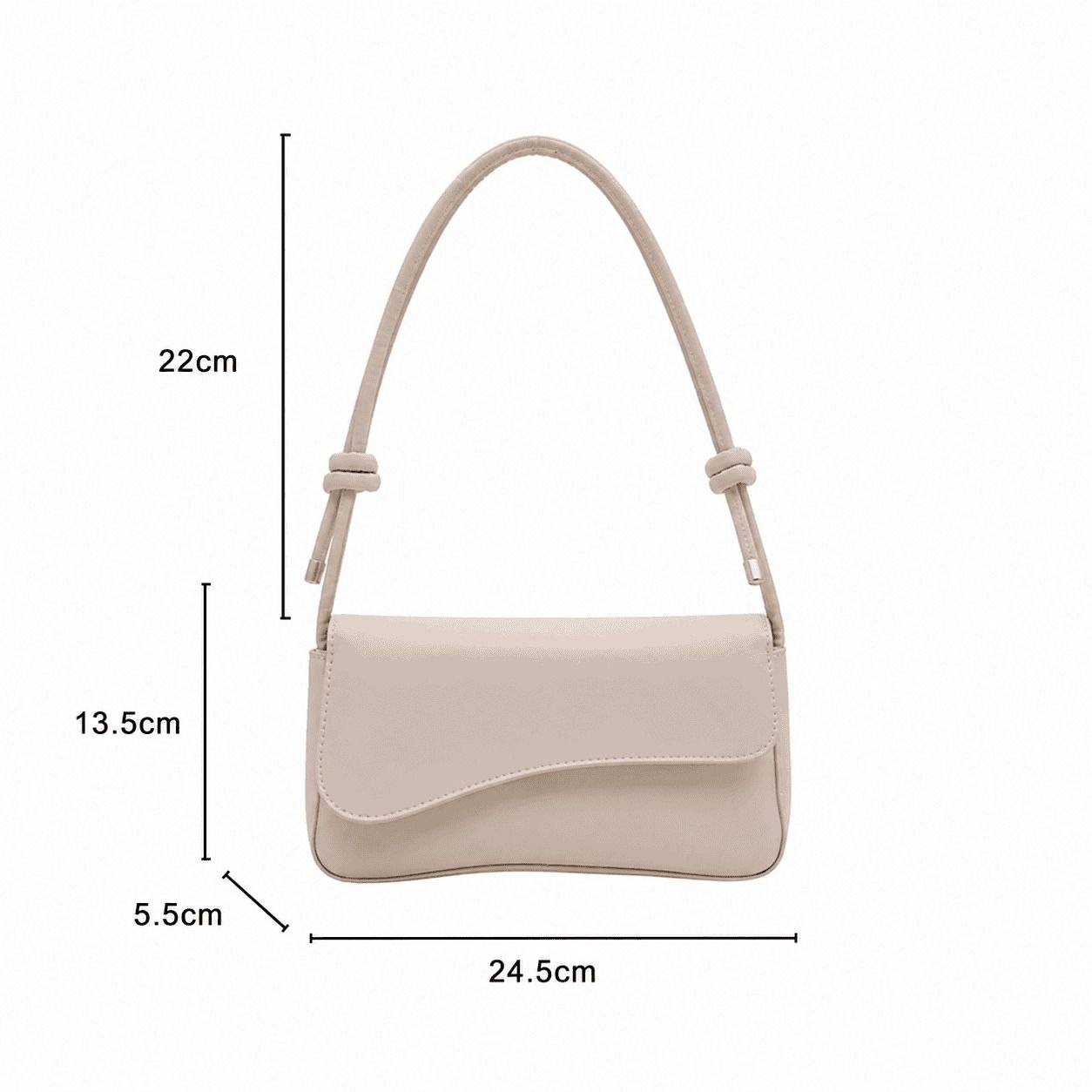 Wave Flap Shoulder Bag Beige 1