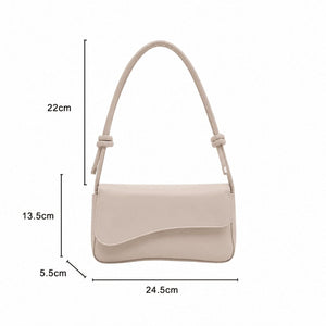 Wave Flap Shoulder Bag Beige 1