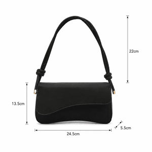 Wave Flap Shoulder Bag Black 3