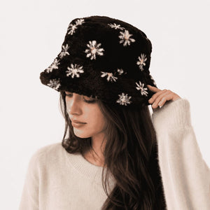 Plush Daisy Bucket Hat 1